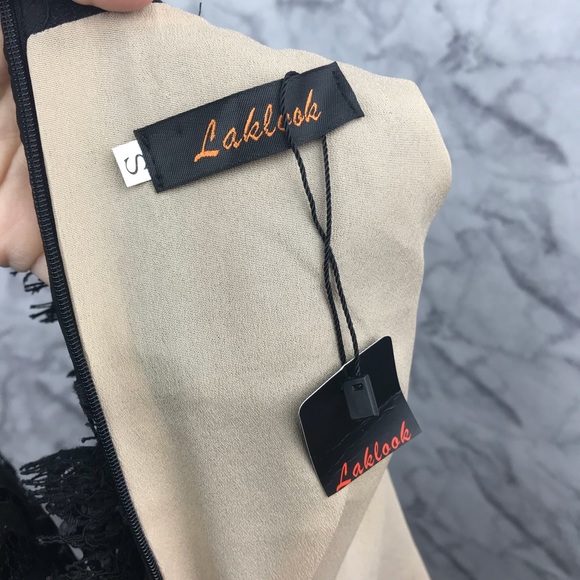 Laklook Maxi Black Lace Tiered Dress - Picture 5 of 8